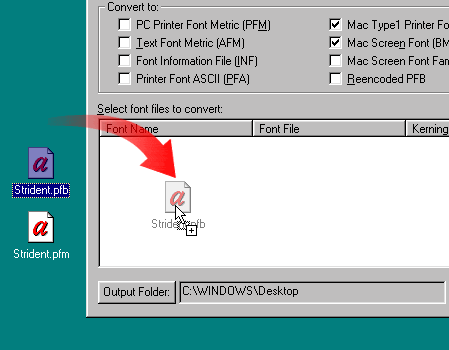Install Afm Fonts Windows